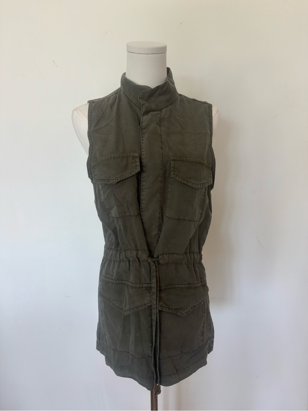 Massimo Olive Green Utility Vest